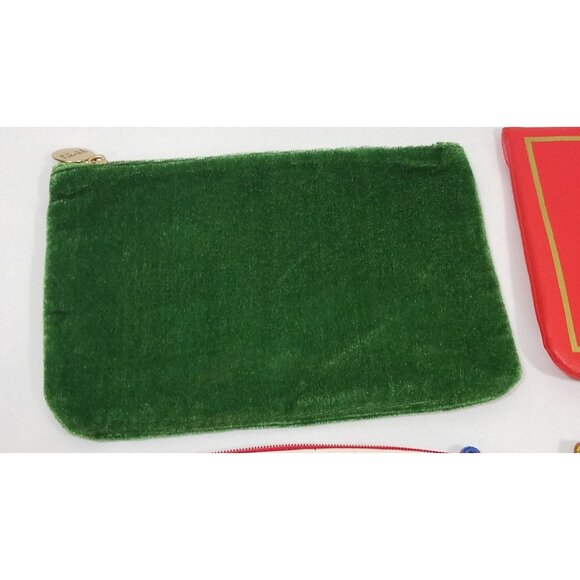 Set Of 4 Ipsy Pouches Mixed Designs & Colors Faux Leather Velvet Material - Picture 10 of 10